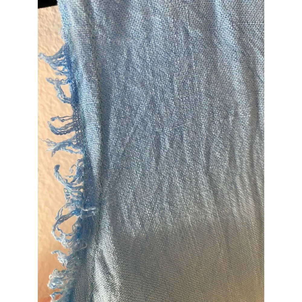 Splendid Fray Trim Blue Green Tie Die Sleeveless Shirt Top Juniors Sz 12